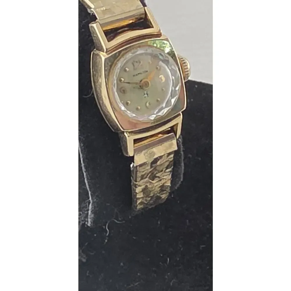 Vintage 60s Lady Hamilton 10K Gold Filled 17J Cal 780 Movement Cocktail Watch